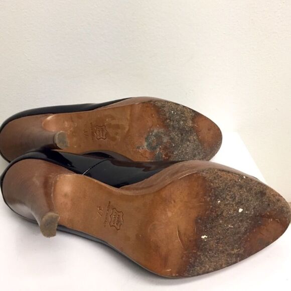 Browns id Patent Peep Toe Pumps Platform Heels 7 - Picture 6 of 9